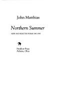 Cover of Northern summer by John Matthias