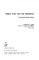 Cover of Verbal style and the presidency by Roderick P. Hart