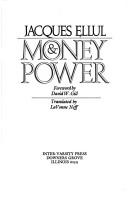 Cover of Money & power by Jacques Ellul