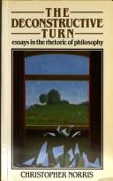 Cover of The deconstructive turn by Christopher Norris