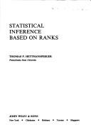 Cover of Statistical inference based on ranks by Thomas P. Hettmansperger