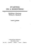 Cover of Starting on a shoestring by Arnold S. Goldstein