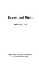Cover of Reason and right by Garth Hallett