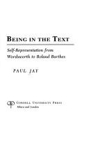 Cover of Being in the text by Paul Jay