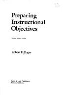 Cover of Preparing instructional objectives by Robert F. Mager