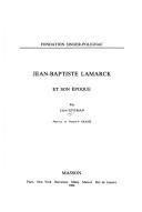 Front cover of Jean-Baptiste Lamarck et son époque by Leon Szyfman