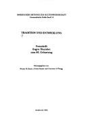 Cover of Tradition und Entwicklung by Eugen Thurnher