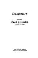 Cover of Shakespeare by David M. Bevington