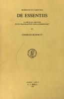 Front cover of De essentiis by Hermann of Carinthia.
