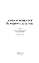 Front cover of Affranchissement du transfert et de la lettre by René Major