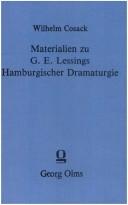 Front cover of Materialien zu Gotthold Ephraim Lessings Hamburgischer Dramaturgie by Wilhelm Cosack