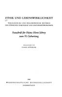 Front cover of Ethik und Lebenswirklichkeit by Heinz Horst Schrey