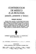 Front cover of Contribución de México a la biología by Beltrán, Enrique