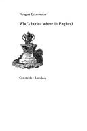 Front cover of Who's buried where in England by Douglas C. Greenwood