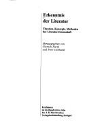 Front cover of Erkenntnis der Literatur by Dietrich Harth