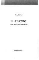 Cover of El teatro, como texto, como espectáculo by Ricard Salvat