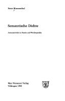 Cover of Semantische Dichte by Peter Blumenthal