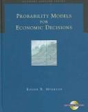 Cover of Probability models for economic decisions by Roger B. Myerson