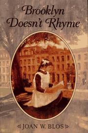 Cover of Brooklyn doesn't rhyme by Joan W. Blos
