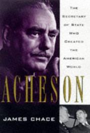 Cover of Acheson by James Chace
