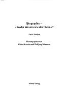 Front cover of Biographie by Walter Berschin