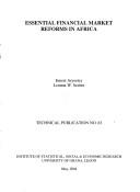 Front cover of Essential financial market reforms in Africa by Ernest Aryeetey