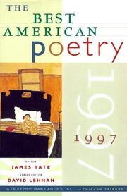 Front cover of The Best American Poetry 1997 by James Tate