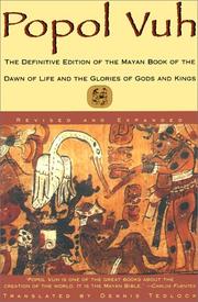 Cover of Popol Vuh by Dennis Tedlock
