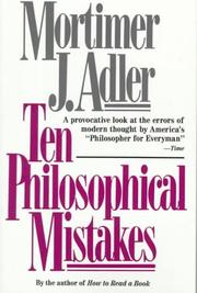 Cover of Ten philosophical mistakes by Mortimer J. Adler