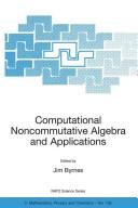 Front cover of Computational noncommutative algebra and applications by NATO Advanced Study Institute on Computational Noncommutative Algebra and Applications (2003 Il Ciocco, Italy)