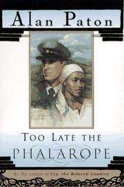 Cover of Too late the phalarope by Alan Paton