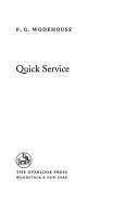 Cover of Quick service by P. G. Wodehouse