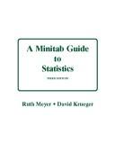 Cover of A Minitab guide to statistics by Ruth K. Meyer