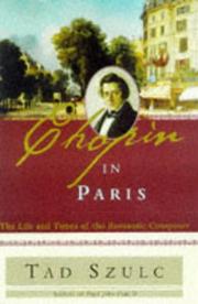 Front cover of Chopin in Paris by Tad Szulc