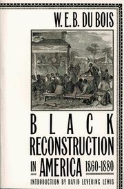 Cover of Black reconstruction in America 1860-1880 by W. E. B. Du Bois