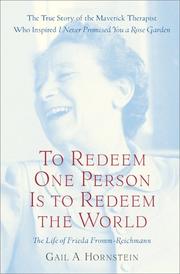 Front cover of To Redeem One Person Is to Redeem the World by Gail A. Hornstein