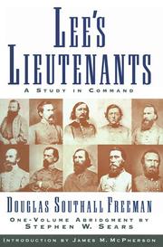 Front cover of Lee's Lieutenants by Douglas Southall Freeman