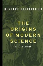 Cover of The origins of modern science: 1300-1800 by Sir Herbert Butterfield