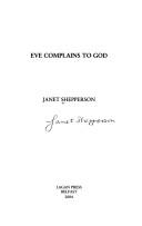 Front cover of Eve complains to God by Janet Shepperson