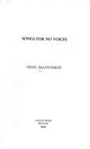 Cover of Songs for no voices by Nigel McLoughlin