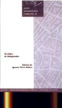 Front cover of El orden de Melquisedec by Pedro Calderón de la Barca