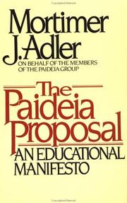 Cover of The PAIDEIA PROPOSAL by Mortimer J. Adler