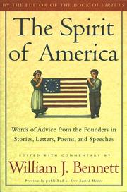 Front cover of The Spirit Of America by William J. Bennett
