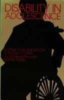 Cover of Disability in adolescence by Elizabeth Marian Anderson