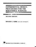 Cover of Experimental design by Roger E. Kirk