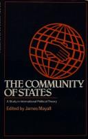 Cover of The Community of states by James Mayall