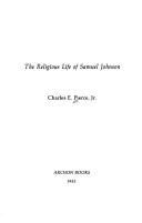 Front cover of The religious life of Samuel Johnson by Charles E. Pierce