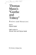 Front cover of Thomas Mann's "Goethe and Tolstoy" by Thomas Mann