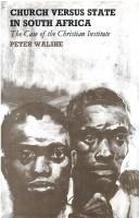 Front cover of Church versus state in South Africa by Peter Walshe