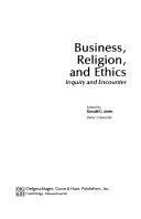 Cover of Business, religion, and ethics by Donald G. Jones